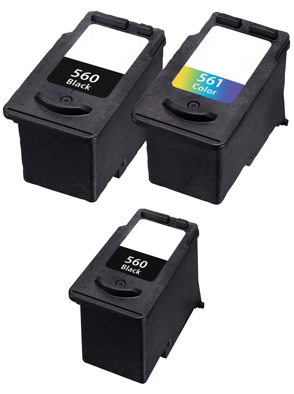 2 x Canon PG-560 and 1 x CL-561 Black and Colour Remanufactured Ink Cartridges
